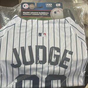 New! MLB Pet Jersey with Stripes Aaron Judge Dog Jersey